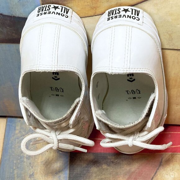 WOMEN'S CONVERSE CHUCK TAYLOR ALL STAR MONO LEATHER WHITE SHOES SIZE 6 SNEAKERS - Picture 4 of 6